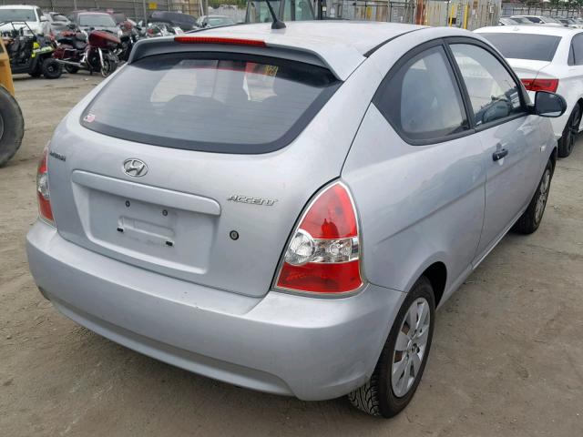 KMHCM3AC0BU189073 - 2011 HYUNDAI ACCENT GL SILVER photo 4