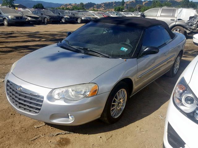 1C3EL55R44N196832 - 2004 CHRYSLER SEBRING LX GRAY photo 2