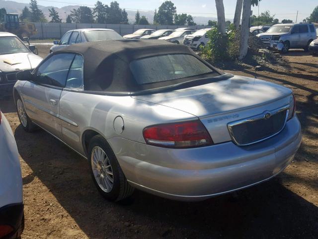 1C3EL55R44N196832 - 2004 CHRYSLER SEBRING LX GRAY photo 3