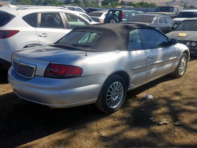 1C3EL55R44N196832 - 2004 CHRYSLER SEBRING LX GRAY photo 4