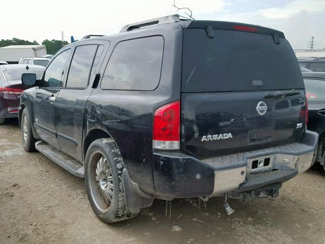 5N1AA08AX6N705989 - 2006 NISSAN ARMADA SE BLACK photo 3