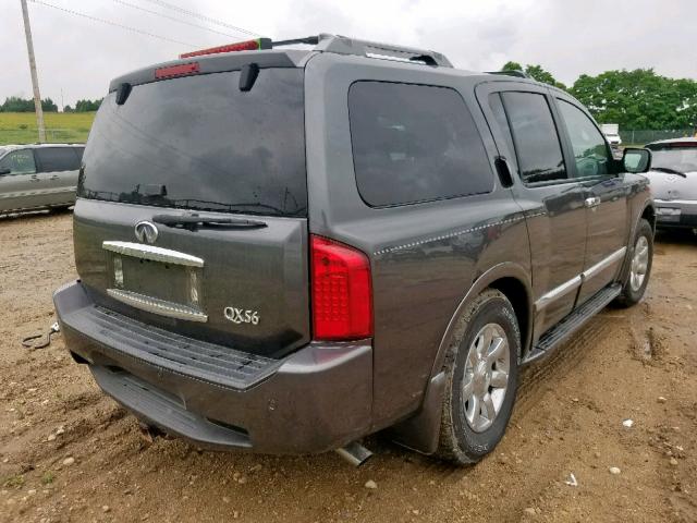 5N3AA08C56N810061 - 2006 INFINITI QX56 GRAY photo 4