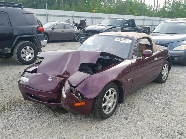 JM1NA3539S0608352 - 1995 MAZDA MX-5 MIATA MAROON photo 2