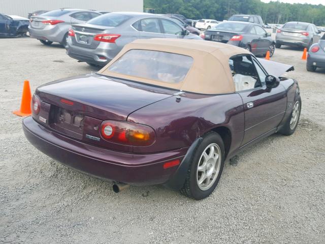 JM1NA3539S0608352 - 1995 MAZDA MX-5 MIATA MAROON photo 4