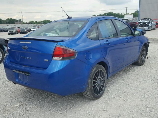 1FAHP3GN7AW167140 - 2010 FORD FOCUS SES BLUE photo 4