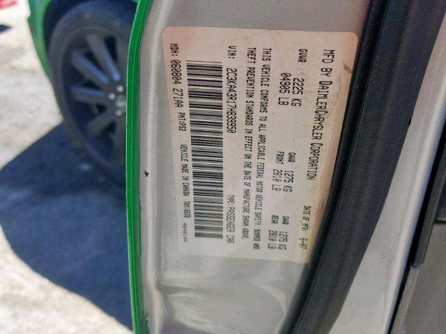 2C3KA43R17H839950 - 2007 CHRYSLER 300 GREEN photo 10