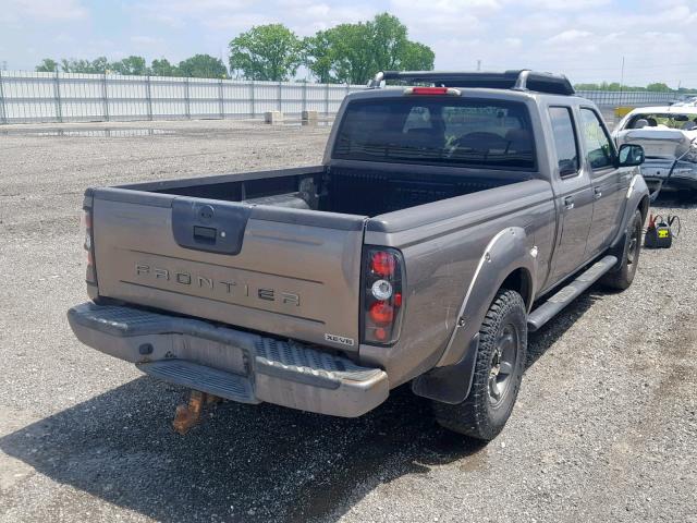 1N6ED29X14C447427 - 2004 NISSAN FRONTIER C GRAY photo 4