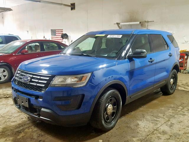 1FM5K8AT6HGC35671 - 2017 FORD EXPLORER P BLUE photo 2