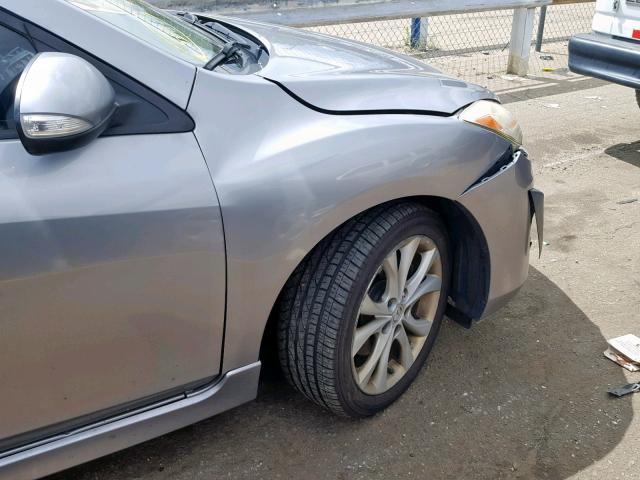 JM1BL1H54A1166605 - 2010 MAZDA 3 S SILVER photo 9