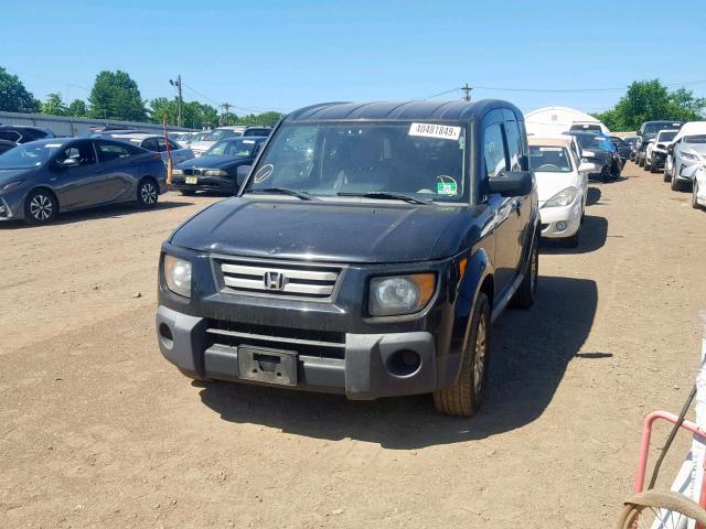 5J6YH28738L007330 - 2008 HONDA ELEMENT EX BLACK photo 2