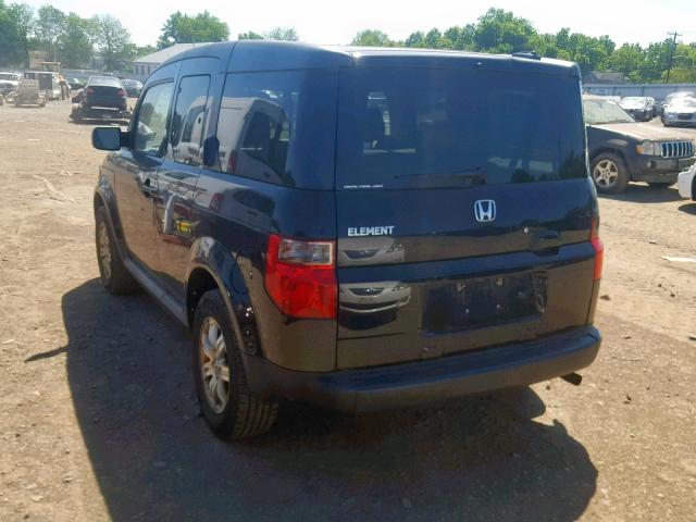 5J6YH28738L007330 - 2008 HONDA ELEMENT EX BLACK photo 3