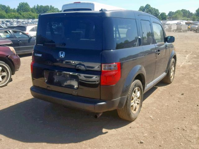 5J6YH28738L007330 - 2008 HONDA ELEMENT EX BLACK photo 4