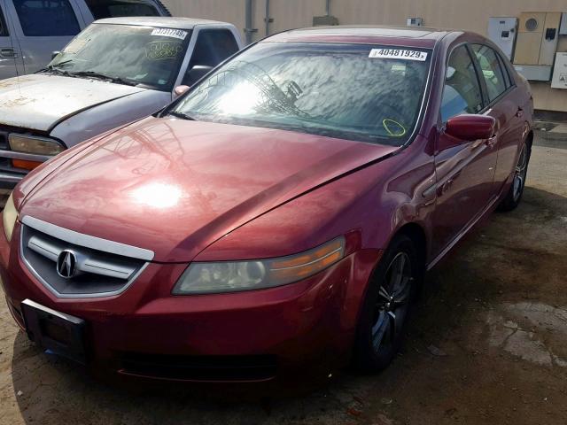 19UUA66226A010608 - 2006 ACURA 3.2TL RED photo 2