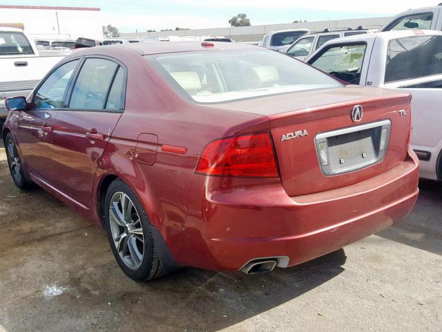 19UUA66226A010608 - 2006 ACURA 3.2TL RED photo 3