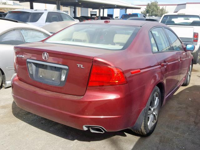 19UUA66226A010608 - 2006 ACURA 3.2TL RED photo 4