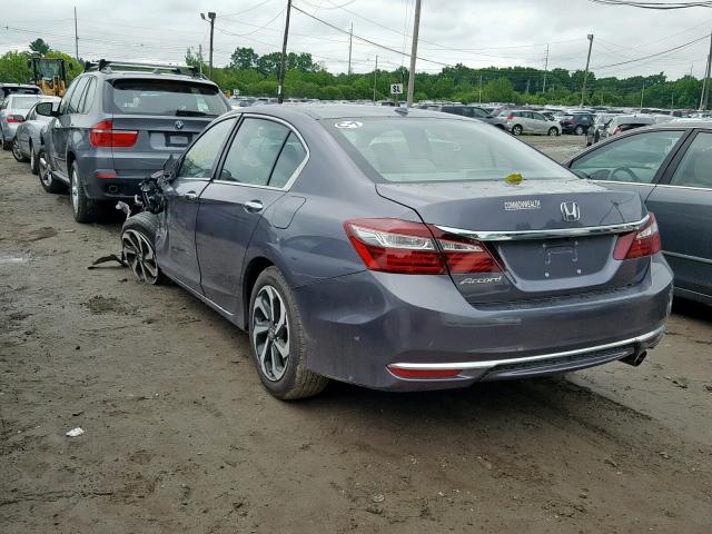 1HGCR2F8XGA088962 - 2016 HONDA ACCORD EXL GRAY photo 3