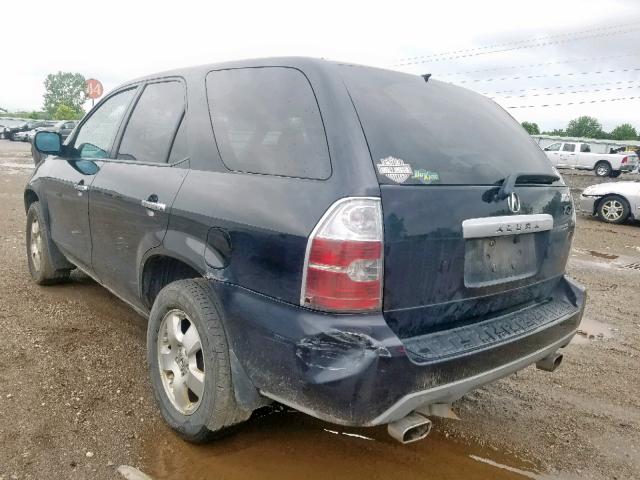 2HNYD18245H510500 - 2005 ACURA MDX BLACK photo 3