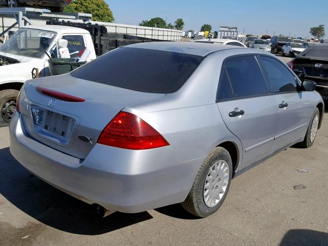 1HGCM56187A221592 - 2007 HONDA ACCORD VAL SILVER photo 4