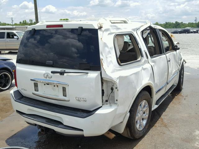 5N3AA08A37N801522 - 2007 INFINITI QX56 WHITE photo 4