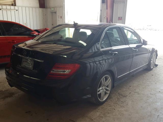 WDDGF4HB1CA660594 - 2012 MERCEDES-BENZ C 250 BLACK photo 4