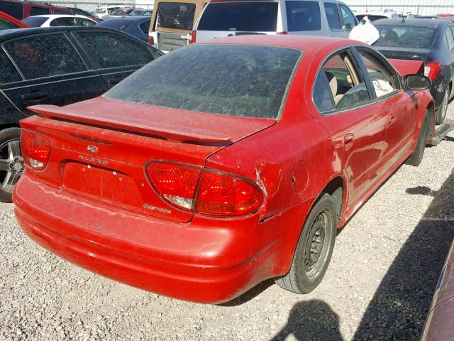 1G3NL52F83C294293 - 2003 OLDSMOBILE ALERO GL RED photo 4