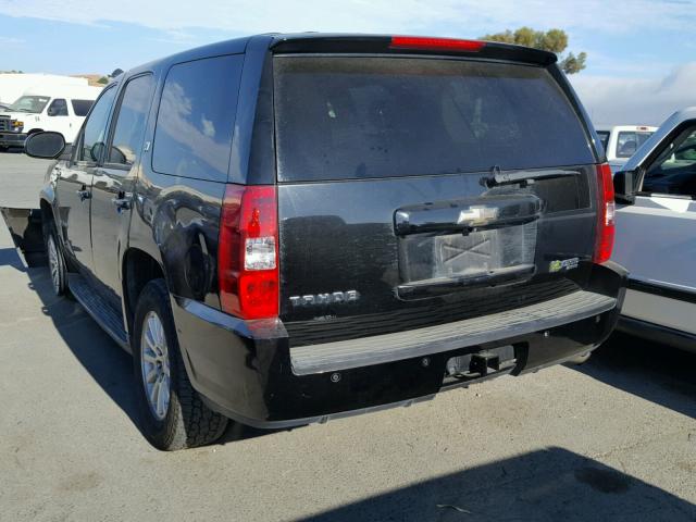 1GNFK13589R150374 - 2009 CHEVROLET TAHOE HYBR BLACK photo 3