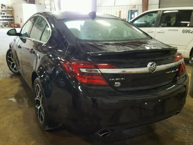 2G4GL5EX9H9152493 - 2017 BUICK REGAL SPOR BLACK photo 3