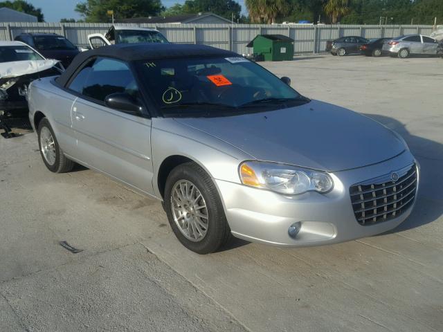 1C3EL55R04N318456 - 2004 CHRYSLER SEBRING LX SILVER photo 1