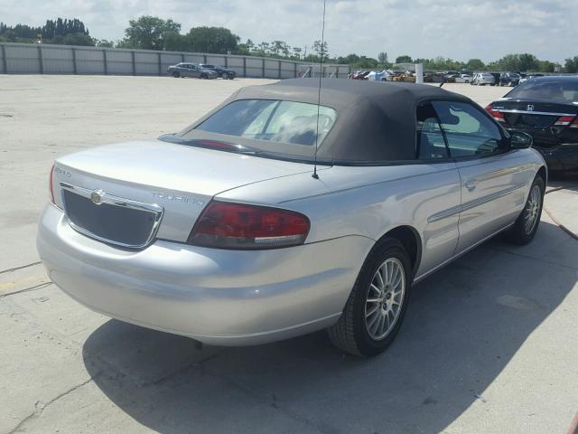 1C3EL55R04N318456 - 2004 CHRYSLER SEBRING LX SILVER photo 4