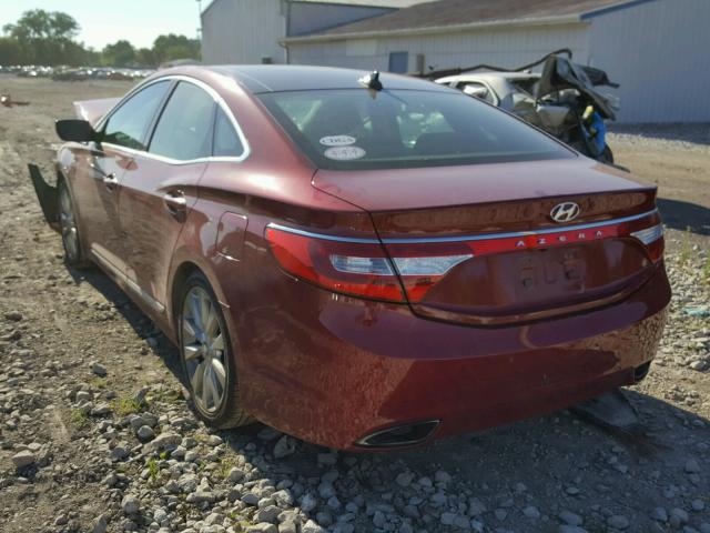 KMHFH4JG7DA233746 - 2013 HYUNDAI AZERA GLS RED photo 3