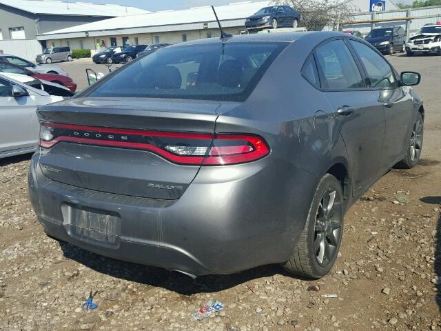 1C3CDFBAXDD322416 - 2013 DODGE DART GRAY photo 4