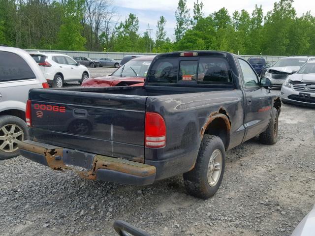 1B7FL26X6XS233042 - 1999 DODGE DAKOTA BLACK photo 4