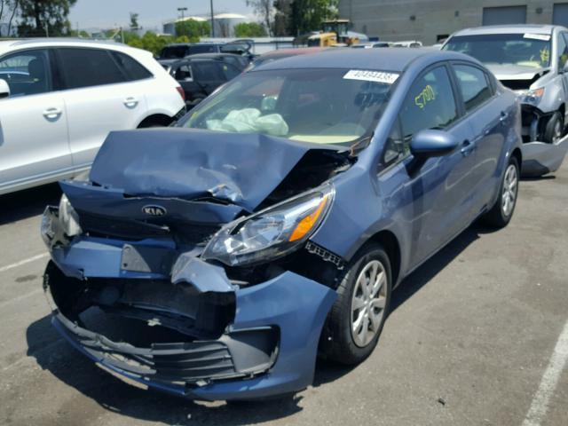 KNADM4A30G6597032 - 2016 KIA RIO LX BLUE photo 2