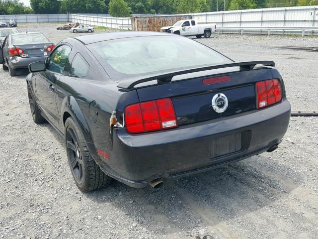 1ZVHT82H855132121 - 2005 FORD MUSTANG GT BLACK photo 3