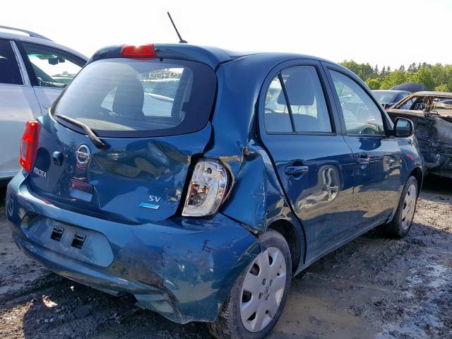 3N1CK3CP3FL231538 - 2015 NISSAN MICRA BLUE photo 4