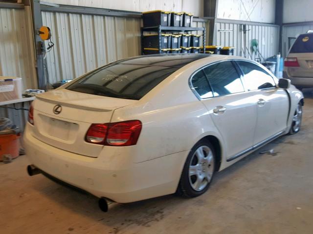 JTHBH96S665044707 - 2006 LEXUS GS 300 WHITE photo 4