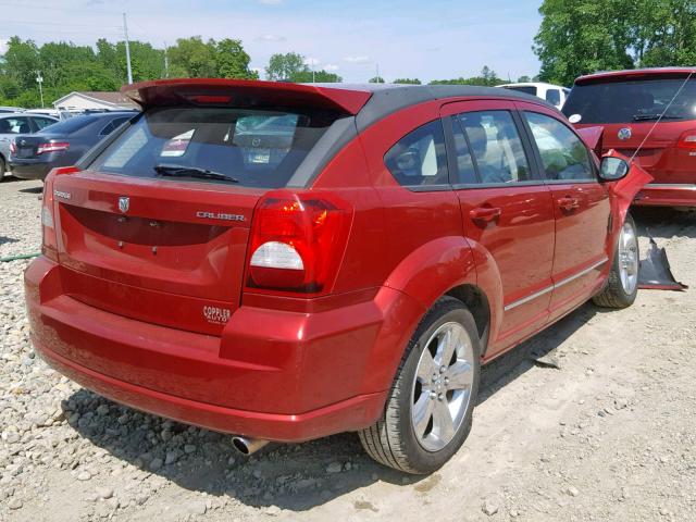 1B3CB8HB3AD616802 - 2010 DODGE CALIBER RU MAROON photo 4