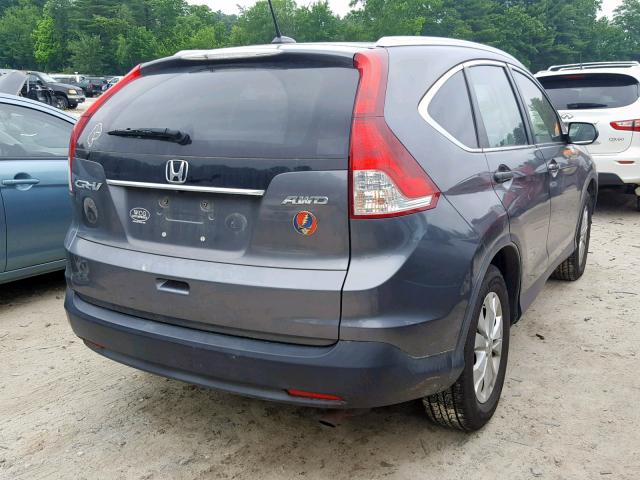 JHLRM4H77CC009112 - 2012 HONDA CR-V EXL GRAY photo 4