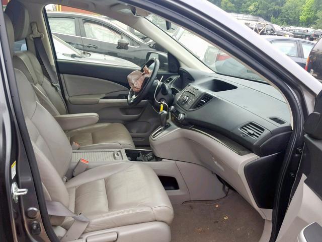 JHLRM4H77CC009112 - 2012 HONDA CR-V EXL GRAY photo 5