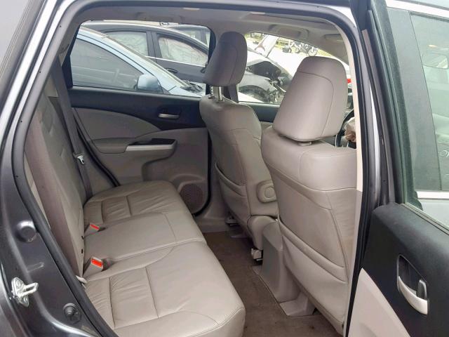 JHLRM4H77CC009112 - 2012 HONDA CR-V EXL GRAY photo 6