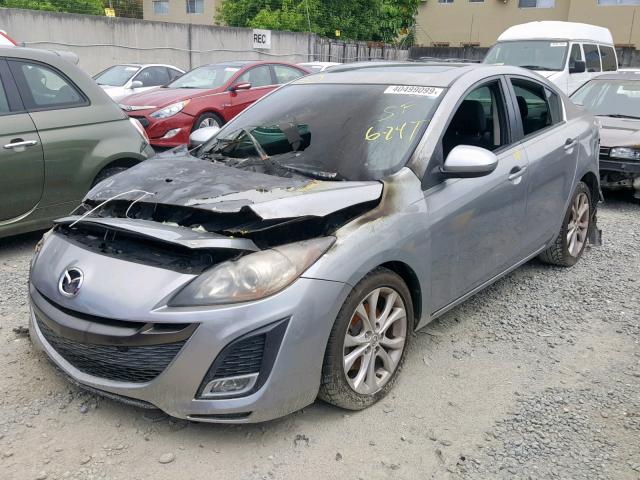 JM1BL1U54B1451196 - 2011 MAZDA 3 S GRAY photo 2