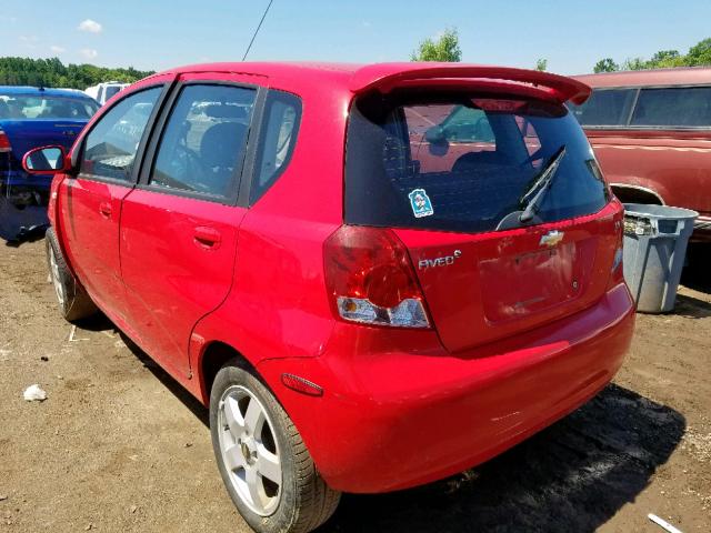 KL1TD66647B741113 - 2007 CHEVROLET AVEO BASE Qırmızı foto 3