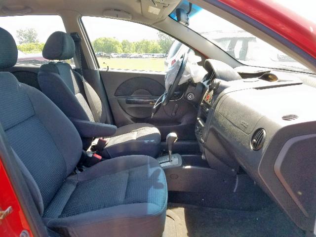 KL1TD66647B741113 - 2007 CHEVROLET AVEO BASE Qırmızı foto 5