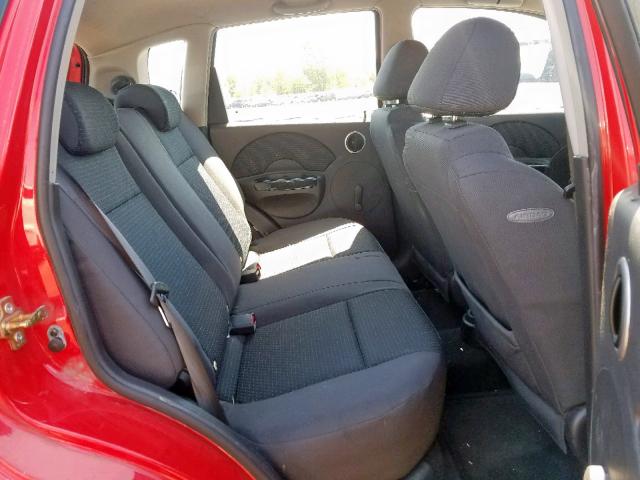 KL1TD66647B741113 - 2007 CHEVROLET AVEO BASE Qırmızı foto 6