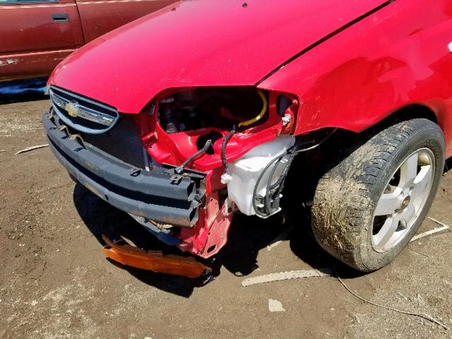 KL1TD66647B741113 - 2007 CHEVROLET AVEO BASE Qırmızı foto 9