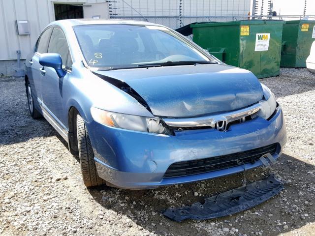 2HGFA16958H004864 - 2008 HONDA CIVIC EXL BLUE photo 1