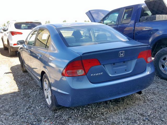 2HGFA16958H004864 - 2008 HONDA CIVIC EXL BLUE photo 3