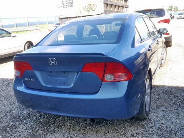 2HGFA16958H004864 - 2008 HONDA CIVIC EXL BLUE photo 4