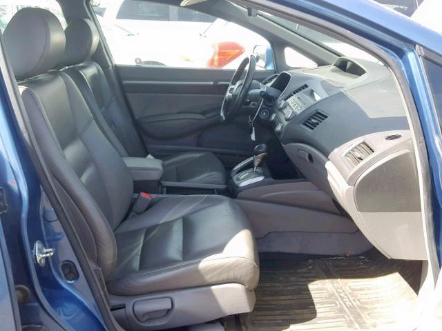 2HGFA16958H004864 - 2008 HONDA CIVIC EXL BLUE photo 5