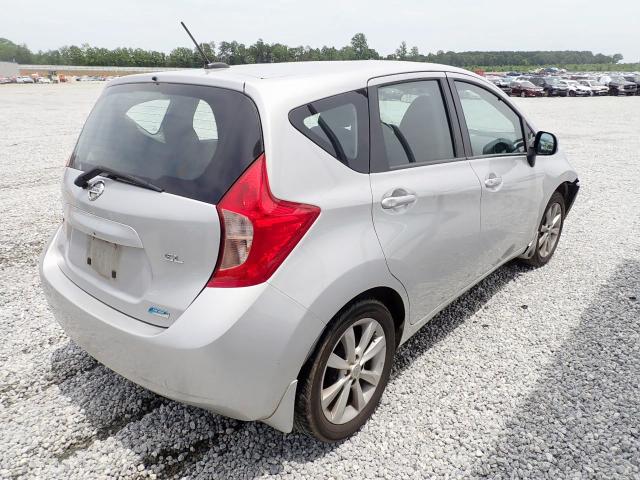 3N1CE2CPXEL354656 - 2014 NISSAN VERSA NOTE SILVER photo 4